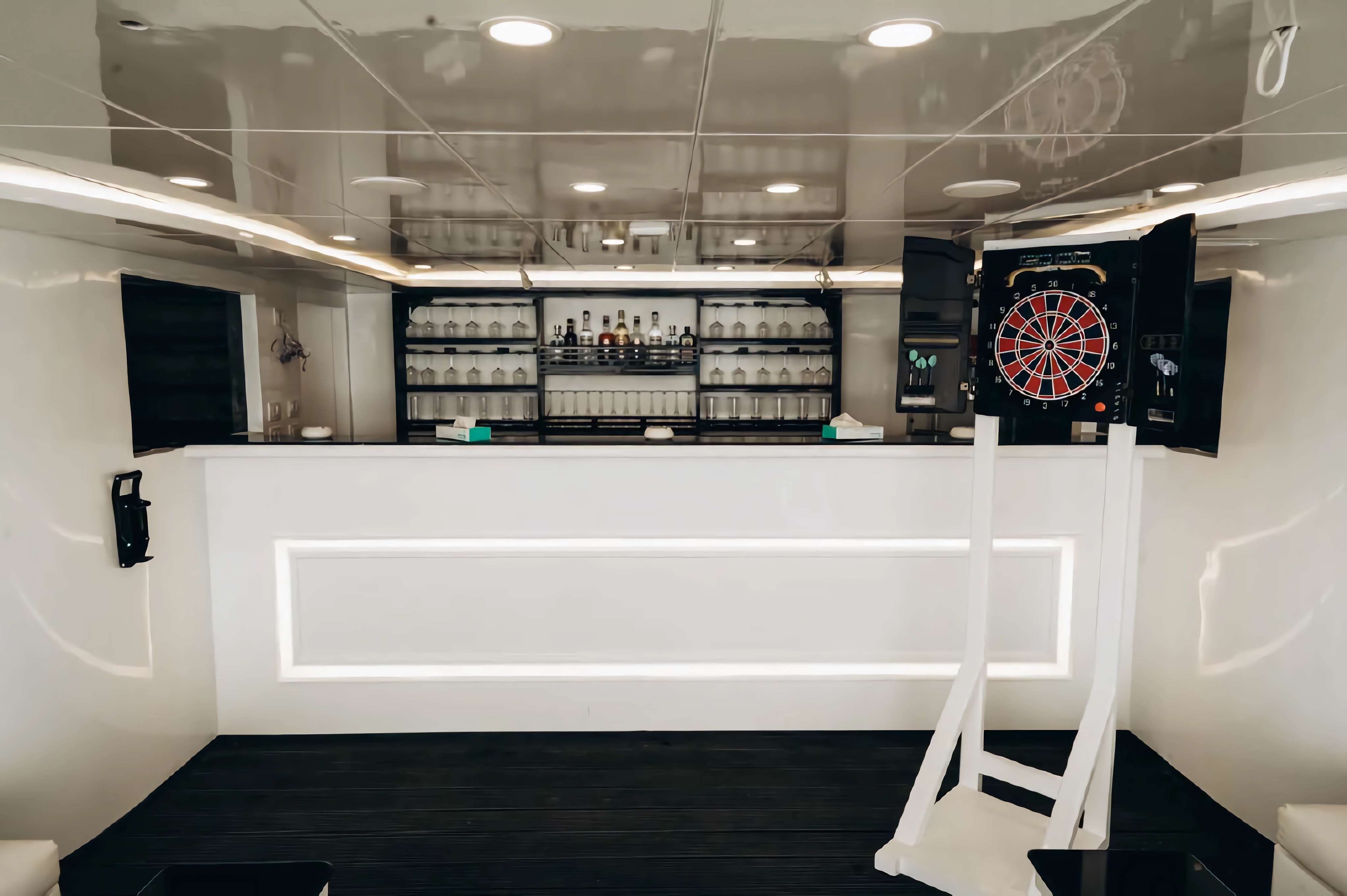 Evening bar with darts