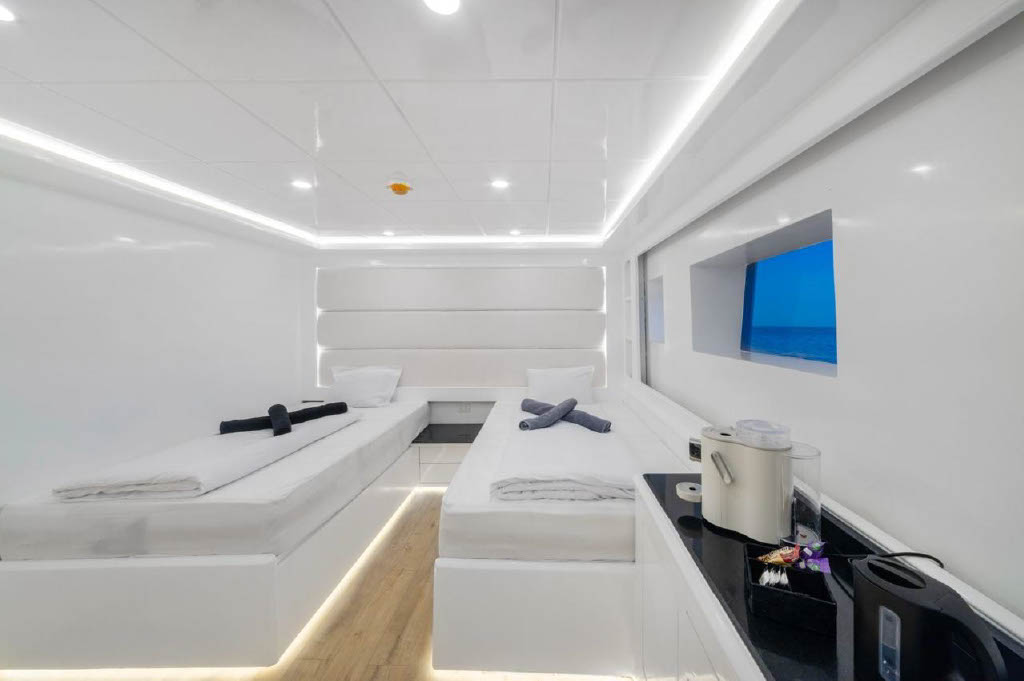 Cabin A+ lower deck twin beds